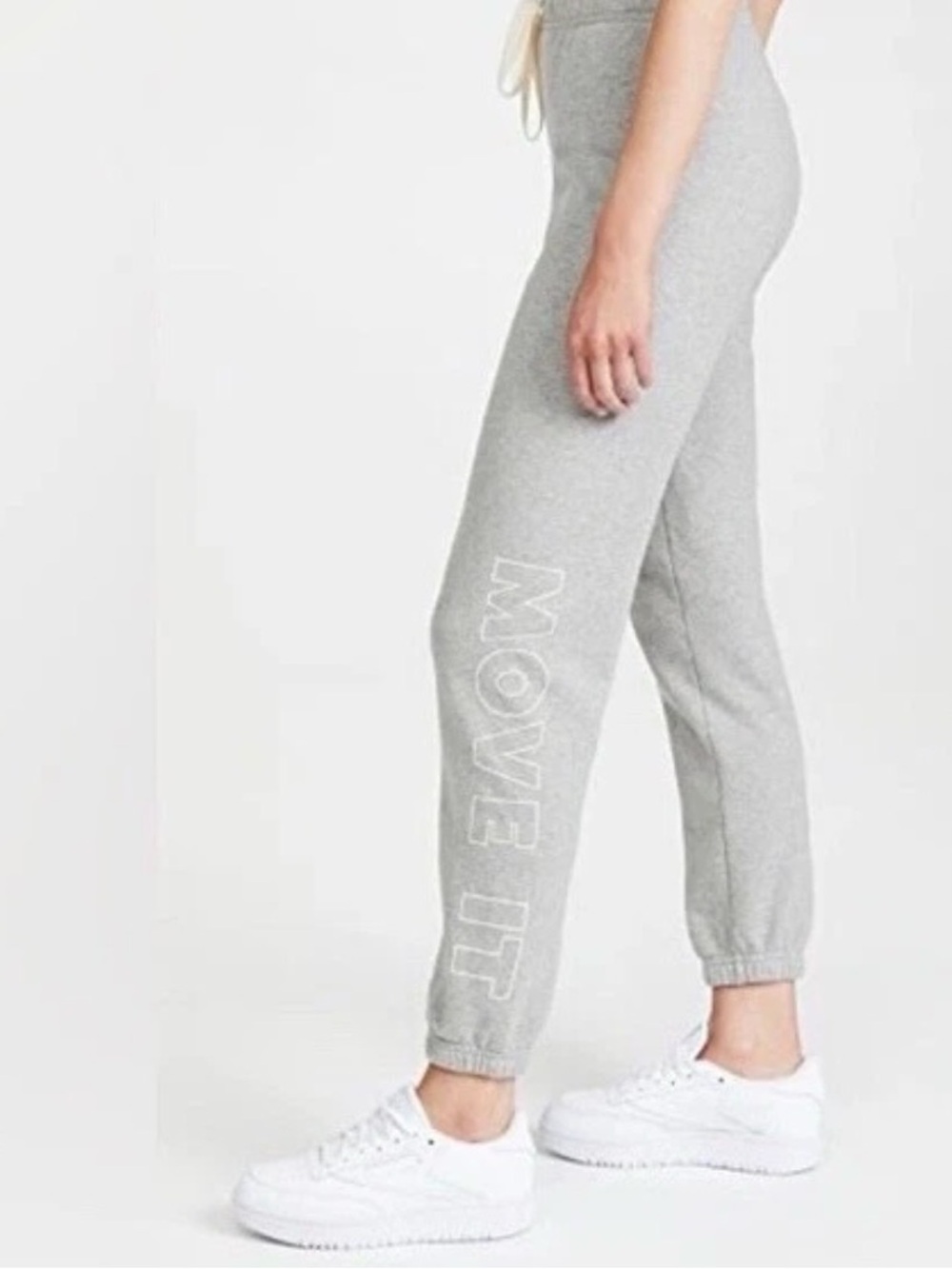 🆕MOTHER 'The Bender' Ankle Sweatpants in Heather Gray & Cream